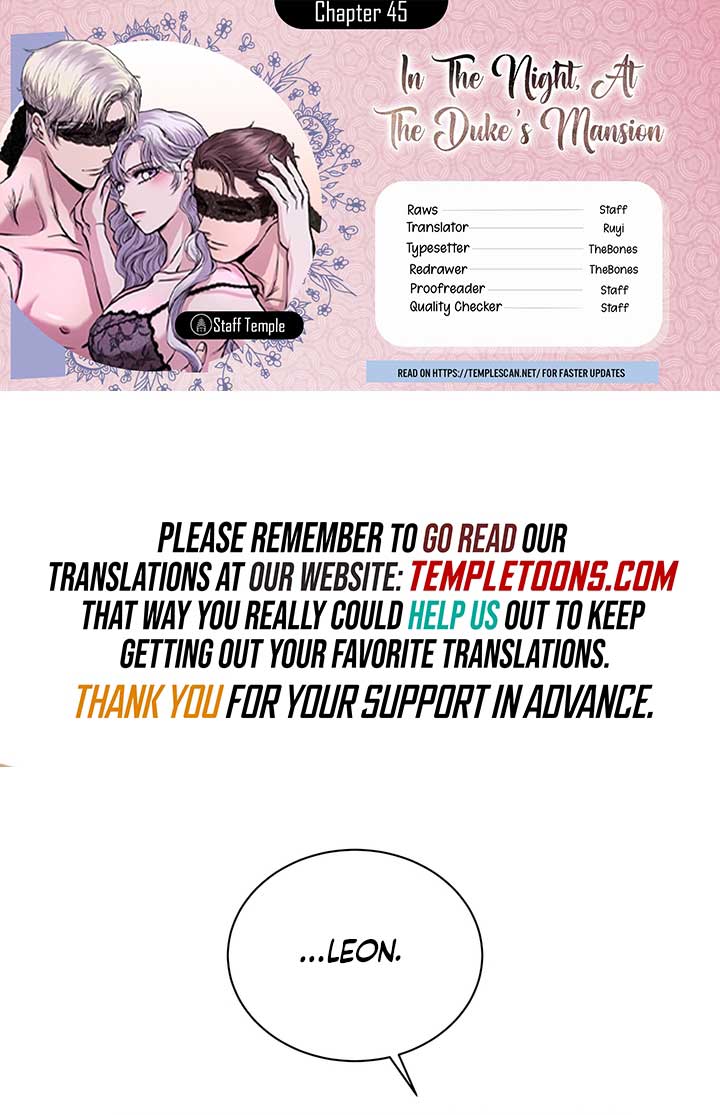 In The Night, At The Duke’s Mansion Chapter 45 - Page 1