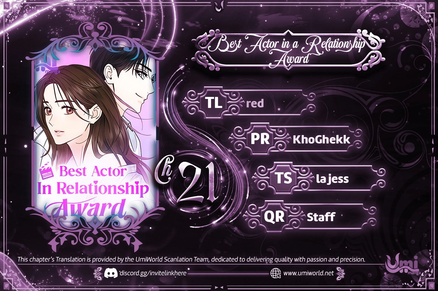 Best Actor in a Relationship Award Chapter 21 - Page 1