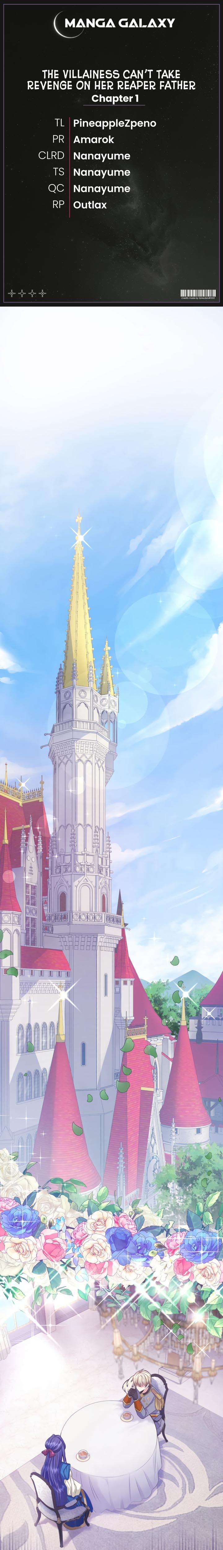 The Villainess Can’t Take Revenge on Her Reaper Father Chapter 1 - Page 1