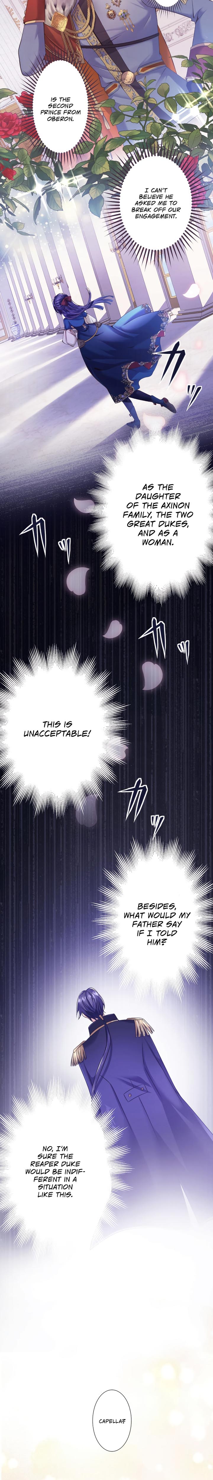 The Villainess Can’t Take Revenge on Her Reaper Father Chapter 1 - Page 5