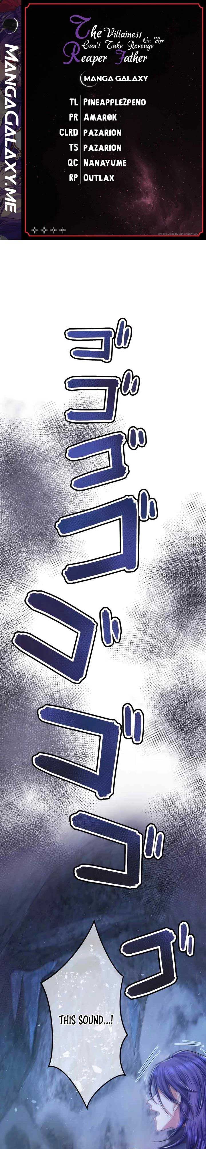 The Villainess Can’t Take Revenge on Her Reaper Father Chapter 13 - Page 1