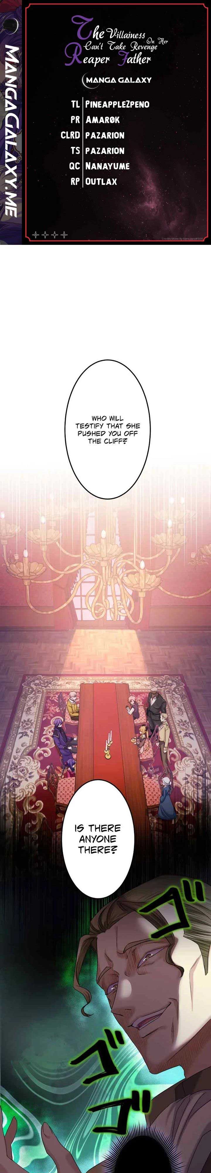 The Villainess Can’t Take Revenge on Her Reaper Father Chapter 16 - Page 1