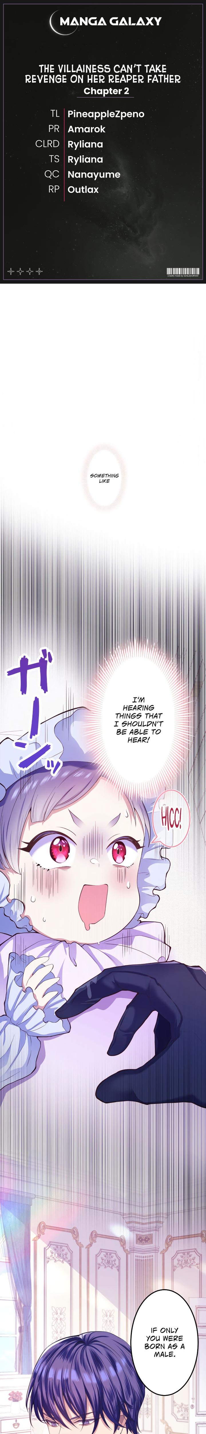 The Villainess Can’t Take Revenge on Her Reaper Father Chapter 2 - Page 1