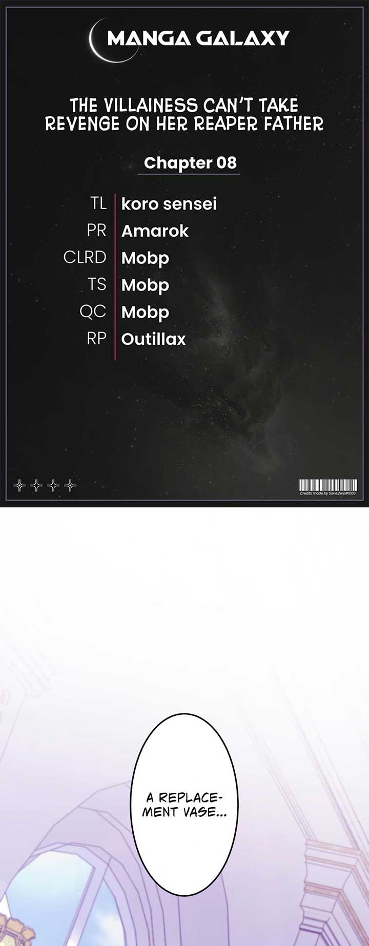 The Villainess Can’t Take Revenge on Her Reaper Father Chapter 8 - Page 1