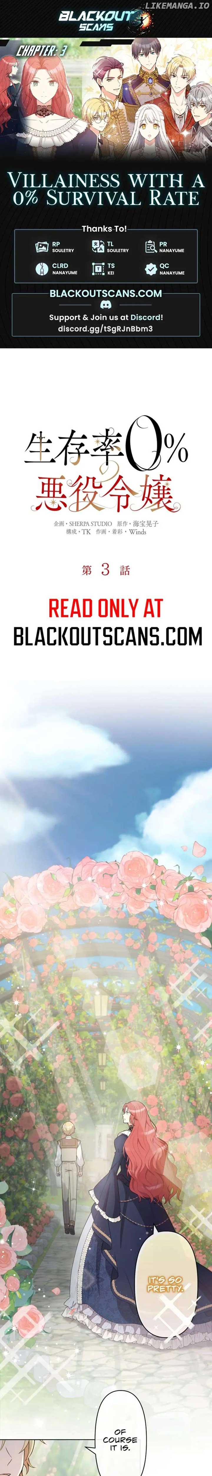 Villainess with a 0% Survival Rate Chapter 3 - Page 1