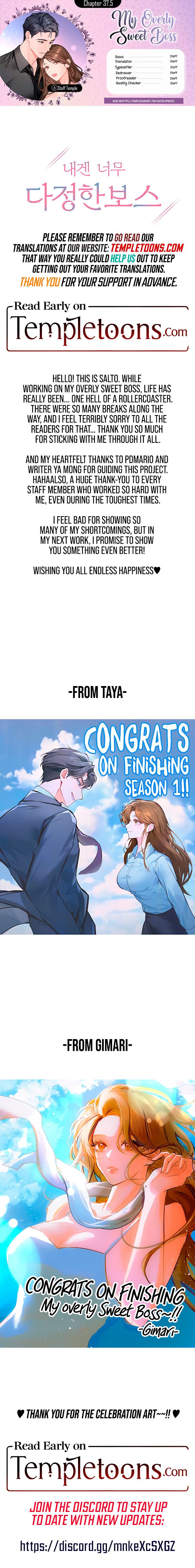 My Overly Sweet Boss Chapter 37.5 - Page 1