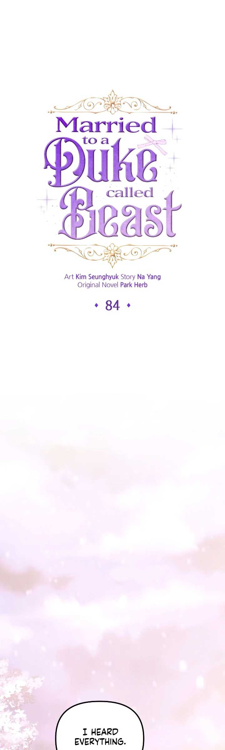 I Got Married to a Duke Called Beast Chapter 84 - Page 1