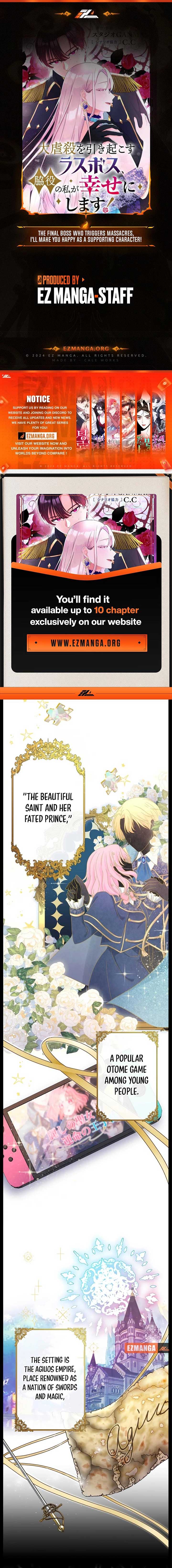 The Final Boss Who Triggers Massacres, I’ll Make You Happy as a Supporting Character! Chapter 1 - Page 1