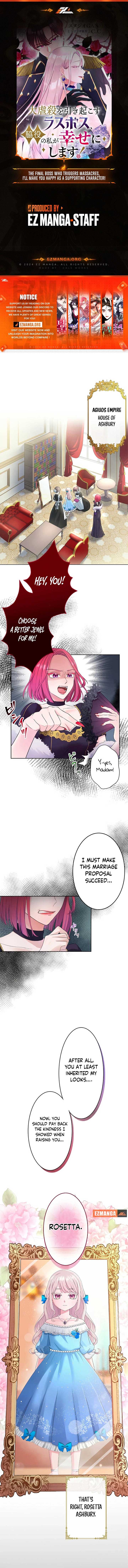 The Final Boss Who Triggers Massacres, I’ll Make You Happy as a Supporting Character! Chapter 2 - Page 1